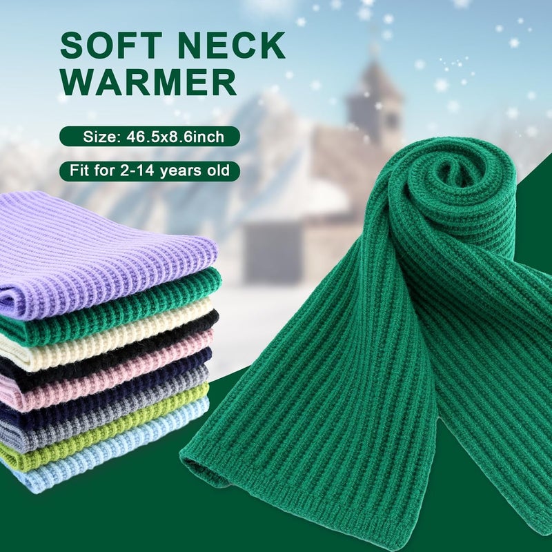 YATANAM Toddler Scarf Warm Knit Kids Neck Warmer Soft Stretch Baby Winter Scarves for Boys Girls - Image 3